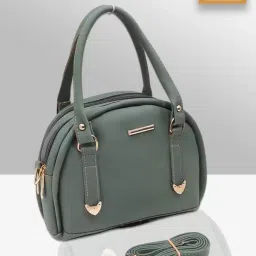 Women Green Hand-held Bag-7