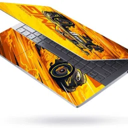 Flipkart SmartBuy Combo of Full Body Laptop Skin and Mouse Pad - Mercedes AMG GT3 Yellow No Residue Removable Self Adhesive Vinyl Reusable Laptop Skin Compatible for 15.6 inch-image-75