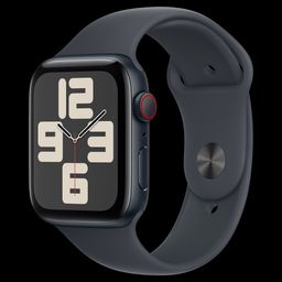 Apple Watch SE GPS+Cellular with Midnight Sport Band - S/M (44mm Retina LTPO OLED Display, Midnight Aluminium Case)-18