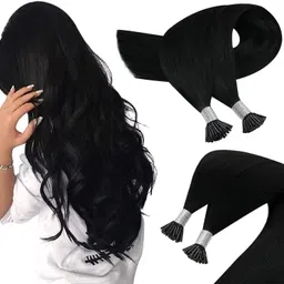 shiva I-Tip BROWN 16 INCH Straight Extensions 100 Strands Hair Extension-picture-30