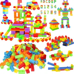 300+ Educative & Intellectual Block Set Building Blocks, Creative Learning Educational Toy for Kids Puzzle Assembling Building Train Toy Set Blocks-22