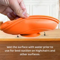 cots and cuddles Carrot Design Silicone Feeding Plate with Spoon Fork & Straw for Toddler - Silicone image 4