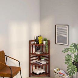 woodsworth from pepperfry Bern Z Solid Wood Foldable Corner Bookshelf in Scratch Resistant Honey Oak Finish-picture-30