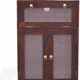 Solid Sheesham Wood Inverter Battery Cabinet Trolley for Inverter and Battery-picture-0