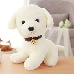 sitting dog in white coloR - 25 cm-image-42