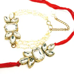 Bhaiya Bhabhi RKS-52 Assorted Rakhi, Chawal Roli Pack, Bracelet Set-16