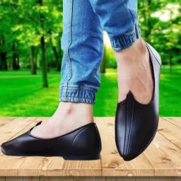 Men's Jalsa Jutti,Jutis For Men BLACK Slip On For Men-image-5