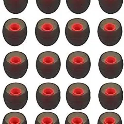 ENMORA 39_ST-EARPHONE BUDS PADS_Medium, RED & Black (20Pcs)) Soft Silicone Rubber Earbuds Tips Eartips Earpads Earplugs in Earphones and Bluetooth Compatible with Sennheiser Skullcandy In The Ear Headphone Cushion-image-17