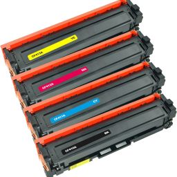 wetech CF410A / CF411A / CF412A / CF413A Toner Cartridge Compatible with MFP M377dw / M477fdn / M477fdw / M477fnw / M452DN / M452dw / M452nw Black + Tri Color Combo Pack Ink Toner-image-0