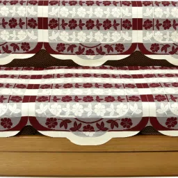 GHD6005SS GAURANG 5 SEATER FLORAL PRINTED NET SOFA COVER IN 3 + 2 SOFA SET Sofa Fabric image 2