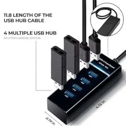 RGV 4 Port USB HUB SuperSpeed 3.0 4 Port USB HUB SuperSpeed 3.0 Portable USB Hub image 2