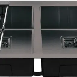 Stainless Steel Handmade Double Bowl 45" X 20" X 10" Kitchen sink Sound Proof Matt Finish _F40 Vessel Sink-image-45