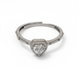 Silver Zircon 958 Silver Plated Ring-image-37
