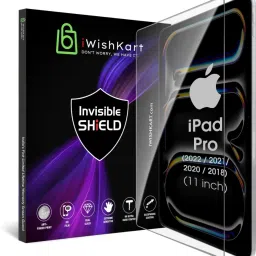 iWishKart Edge To Edge Tempered Glass for Apple iPad Pro 2022 / 2021/ 2020 / 2018 11 Inch, Military grade Edge to Edge Premium gorilla temper / tg black glass screenguard with Self Installation Guide - Wet & Dry wipes, Dust Absorber [With Warranty] tab / tablet ka gilas cover, HiS_Pk1-image-21