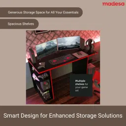 madesa Gaming Engineered Wood Computer Desk image 5