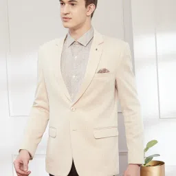 Men Solid Single Breasted Casual Blazer-image-17