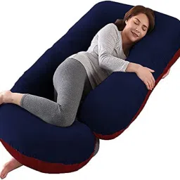 ultra soft j shaped Polyester Fibre Solid Pregnancy Pillow Pack of 1-image-37