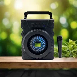 FRONY Bluetooth Speaker with Karaoke Mic, 6Hrs Playtime Support SD Card/Aux/USB S283 5 W Bluetooth Laptop/Desktop Speaker-picture-17