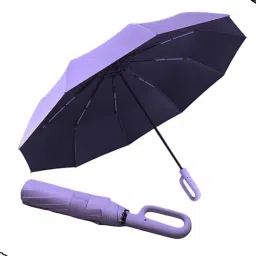 Auto Open 3 Fold Umbrella For Protection Against Rain Sun+UV Rays with cover Umbrella-image-0