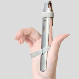 Firm Support Extended Baseball Splint-Malleable Aluminium, Hook & Loop Strap Finger Support-image-65