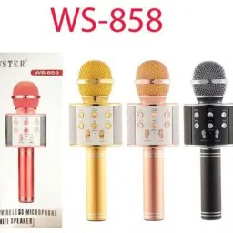 Handheld Wireless Mike Multi-Function Bluetooth Karaoke Singing Mic with Microphone Speaker for All Smart Phones, Silver Bag Microphone microphone-4