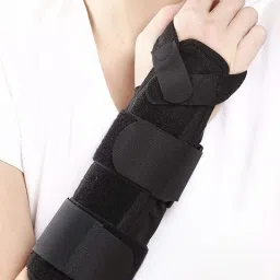 Forearm Splint For Forearm Fractures & Immobilization, L/R Universal Size, Black Hand Support-image-3
