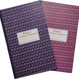 Monthly Attendance Register No 2 Combo 2pcs (56pages) 1-Part Monthly Attendance Register-12