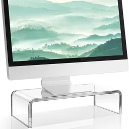 Ashani Creations Acrylic Transparent Computer Monitor Riser Stand Holder Transparent Computer Monitor Riser Stand Holder Laptop Stand-picture-20