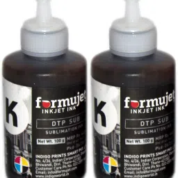 Formujet Sublimation Ink DTP Sub Black 100g Set of 2 Compatible for Ep L800, L1800, L805, L850, L810, R230, T60, Tx 700, Tx 720, 1390 for Heat Transfer Printing on Ceramics and Clothes Black Ink Bottle-20