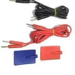 njvj IFT Wire and Pad Electrotherapy Device | IFT Physiotherapy Set of 4 Wires 4 Pads Ab Exerciser image 4