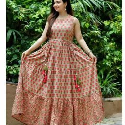 Printed Viscose Rayon Stitched Anarkali Gown-picture-9
