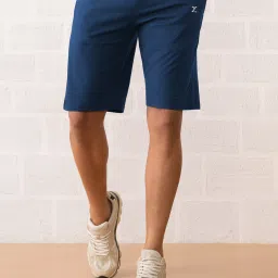 Solid Men Blue Sports Shorts-image-25