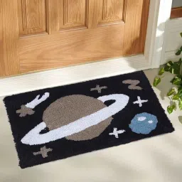 aazeem Brown Abstract Cotton 24x16 Inches AntiSkid Door Mat (1Pc)-picture-13