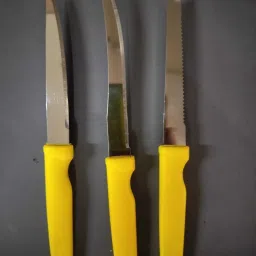 SHYAMA Vegetable Knife , Classy Handle & Sharpness Blade Knife Set of 3Pcs Fixed Blade Knife-image-54