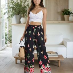 Women Regular Fit Multicolor Polyester Trousers-17
