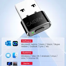 CAIDEN Mouse Jiggler Undetectable 3 Mode Mouse Mover, USB C Mouse Shaker Simulated Computer Mouse Jiggler USB Mouse image 4