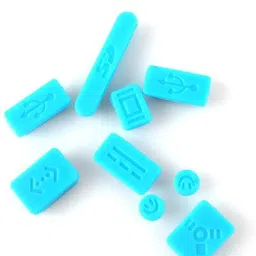 Nema Dust 9 Plug Cover Set for Laptop for MacBook Pro - Sky Blue Power Port Blue Anti-dust Plug-29