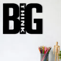 Think Big Black MDF Wall Art by Art Street-picture-1