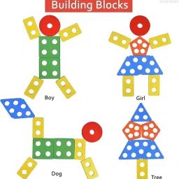 mira farmcraft Geometric Train Blocks Shape Sorting & Colour Stacking Toys for Preschool Kids image 4