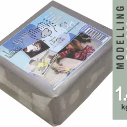 Shadu/Modelling Clay Dough Grey (1.4kg) for Eco-Friendly Ganesha & sculptures-11