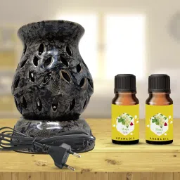 PEEPRESION Home Scented Ceramic Electric Oil Diffuser with Aroma Oil Mogra (Pack Of 2) Home Diffuser-76