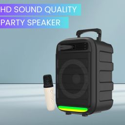 FRONY Monster (BLUETOOTH TROLLEY SPEAKER) High Bass Sound Quality With Karaoke MicC438 35 W Bluetooth Party Speaker-image-96