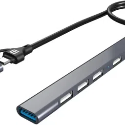 Portronics MPORT 7 WITH 6 USB 2.0 & 1 USB 3.0 WITH DURABLE TYPE C AND USB A DOUBLE HEADS POR 1792 USB Hub-13