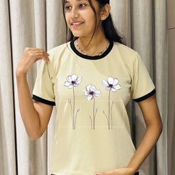 moda rapido Women Solid Round Neck Polyester Multicolor T-Shirt-picture-6