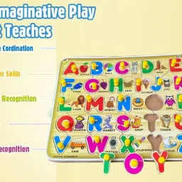 popplop Learning toy Board 3D AtoZ Alphabet Puzzle Construction Building Blocks Games image 5