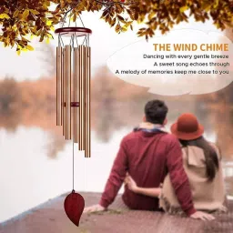 Vastu / Feng Shui Om Wind Chimes Metal Rods / Pipes for Home Brass Windchime Aluminium Windchime-image-14