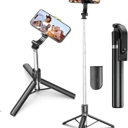 Sancy R1-L 360° Rotational Head, Hidden Tripod Stand Photography Bluetooth Selfie Stick-image-25