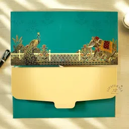 Peacock & Elephant Design Money&Shagun Envelopes for Wedding,Gifting|Matt Finish Envelopes-1