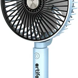 Artifax Rechargeable Portable Fan | 90° Rotation | 3-Speed | Built-in Mobile Holder | Compact and Easy to Use USB Fan-picture-1