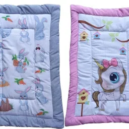 New Born Baby Mattress, Godadi, Baby Bed Mattress ,Multicolor, Set Of 2-picture-21